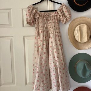 Milk maid cottage core style dress